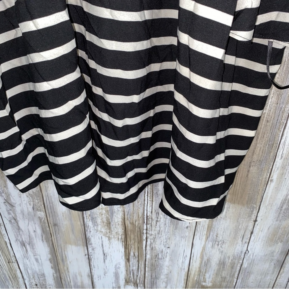 NWY French Connection Open Shoulder Striped Blouse - Picture 5 of 5
